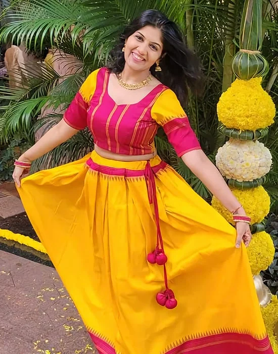 Dr. Sneha Maroo in yellow lehenga